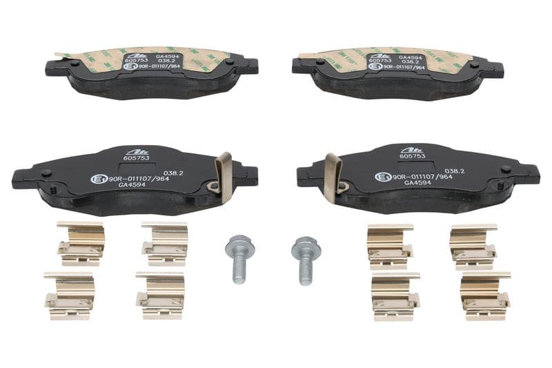 Remblokken set Voor (met extra's  met remklauw geleidingsbouten), past: HONDA CR-V II, CR-V III, CR-V IV 1.6D-2.4 09.01-12.18