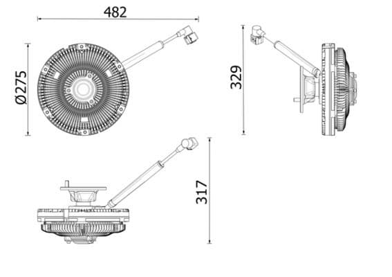 Ventilatorkoppeling (aantal pinnen: 5) EURO 6 past: DAF CF, XF 106 MX-11210-PX-7231 10.12-