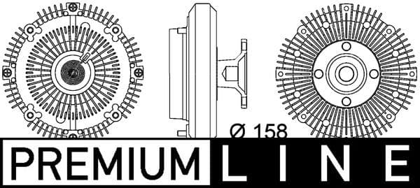 Ventilatorkoppeling past: TOYOTA HIACE IV, HILUX V, HILUX VI, LAND CRUISER 2.4D 08.89-08.04