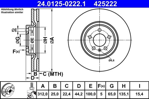 Brake disc Voor Links/Rechts past: AUDI A1, A1 ALLSTREET, A1 CITY CARVER 1.0/1.5/2.0 07.18-