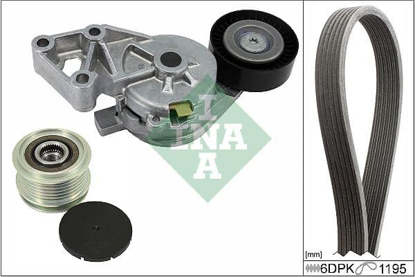V-snaren set (met rollen) past: AUDI A3  FORD GALAXY I  SEAT ALHAMBRA, LEON, TOLEDO II  SKODA OCTAVIA I  VW BORA, BORA I, GOLF IV, MULTIVAN T5, NEW BEETLE, SHARAN, TRANSPORTER T5 1.9D 03.95-12.10