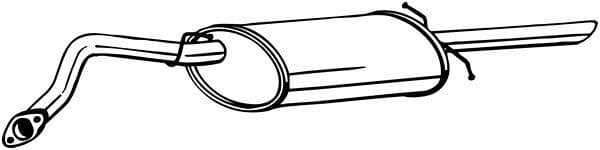 Uitlaatsysteem achterste geluiddemper past: DAEWOO LANOS 1.3/1.5/1.6 02.97-