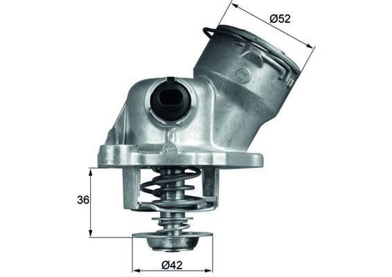 Thermostaat koelsysteem (100°C, in huisvesting) past: MERCEDES CLK (A209), CLK (C209), E (A207), E (C207), E (W211), E (W212), E T-MODEL (S211), E T-MODEL (S212), G (W463) 3.5/4.7/5.5 02.05-