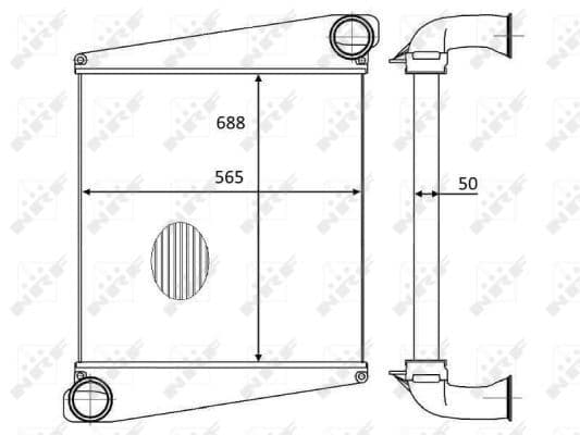 Schokbreker bumper Voor Links/Rechts (hoogte 85mm) past: PEUGEOT 407 1.6D-2.2D 03.04-