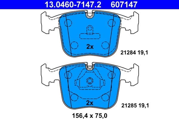 Remblokken set Voor , past: BMW 8 (E31) 4.0/5.0 01.90-02.96