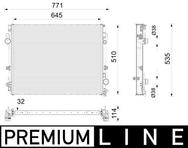 Motorradiator past: MERCEDES S (V223), S (W223), S (Z223) 2.9D-6.0 09.20-