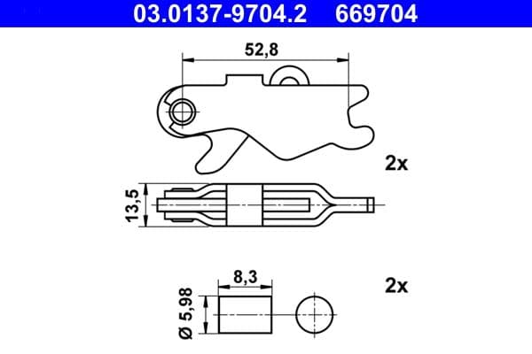 Remschoen reparatieset past: MERCEDES 124 (A124), 124 (C124), 124 T-MODEL (S124), 124 (W124), 190 (W201), A (W168), A (W169), B SPORTS TOURER (W245), C (C204), C (CL203) 1.4-Electric 10.82-