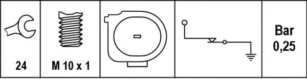 Sensor, oil pressure