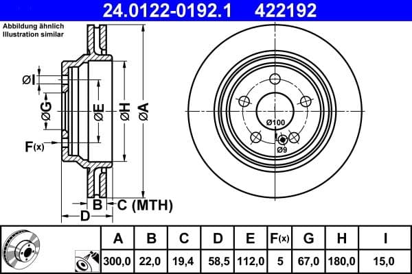 Brake disc Achter Links/Rechts past: MERCEDES S (C215), S (W220, V220) 3.7-5.0 10.98-03.06