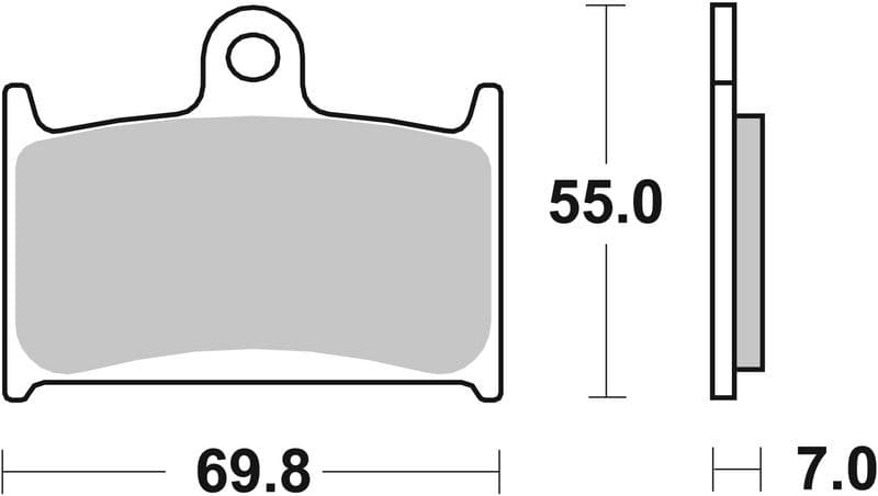 Brake pads Voor, beoogd gebruik: route, materiaal: sinter-SA, 55x69,8x7mm past: SUZUKI GSF 1200 1995-2000