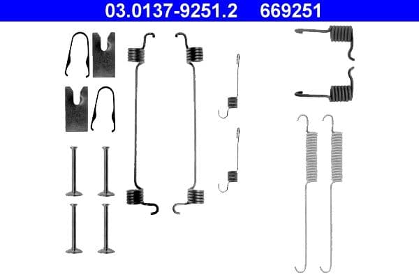 Accessory Kit, brake shoes