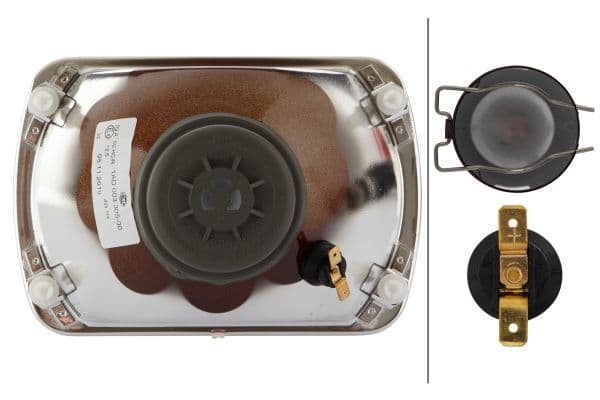 Universele koplamp Links/Rechts (H4/T4W) past: FIAT 125P, 126P 07.67-09.00