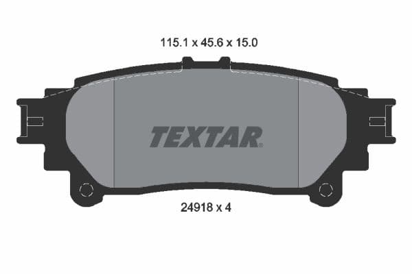 Remblokken set Achter , past: LEXUS GS, IS III, RX  TOYOTA FORTUNER, HIGHLANDER / KLUGER, MARK X II, MIRAI, PRIUS PLUS 1.8H-Electric 12.08-