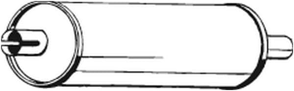 Middendemper uitlaatsysteem past: MERCEDES T1 (601), T1 (601, 611), T1 (B601), T1 (B602) 2.3/2.4D 04.77-02.96