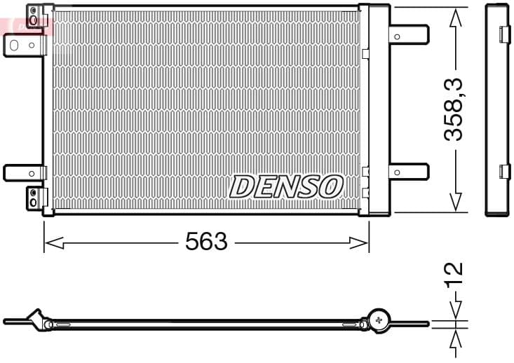 A/C condensator (met droger) past: DS DS 4 II, DS 7  CITROEN BERLINGO, C4 GRAND PICASSO II, C4 PICASSO II, C4 SPACETOURER, C5 AIRCROSS, GRAND C4 SPACETOURER, JUMPY III, SPACETOURER 1.2-Electric 02.13-