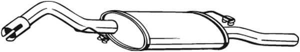 Uitlaatsysteem achterste geluiddemper past: FORD ESCORT CLASSIC, ESCORT VI 1.6 01.95-07.00