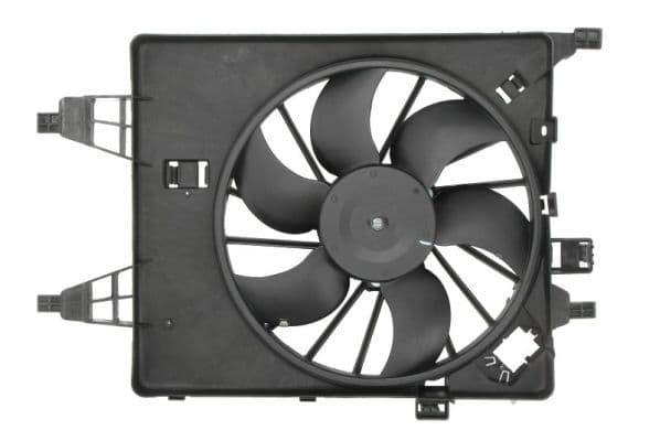 Radiatorventilator (met huisvesting) past: RENAULT GRAND SCENIC II, KANGOO, KANGOO BE BOP, KANGOO EXPRESS, KANGOO II, MEGANE I, MEGANE II, SCENIC II 1.0-Electric 03.99-