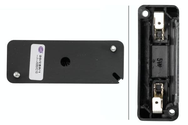 Kentekenplaatverlichting (C5W, 12/24V, kleur: zwart, kleur van het glas: transparant, 31x33mm) past: FENDT 200 01.87-