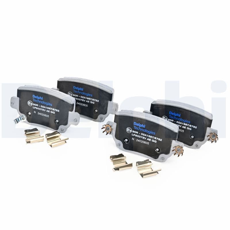 Remblokken set Achter ((EN) for electric vehicles  met een dempingskussen), past: TESLA MODEL 3, MODEL Y Electric 01.17-