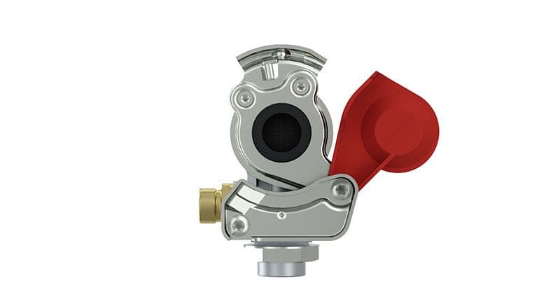 Pneumatische koppeling (door handle, draadmaat M24x1,5mm, kleur red, toepassing aanhangwagen)