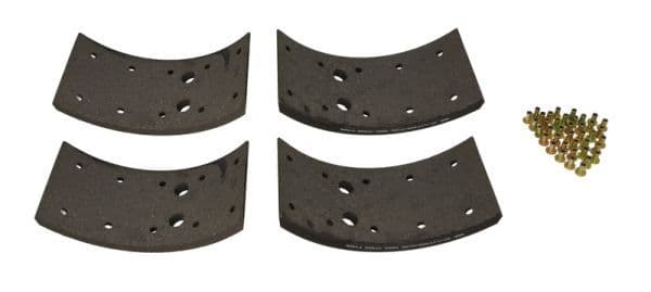 Brake shoe lining Achter (312x120. 2-overmaats) past: MERCEDES LK/LN2 01.84-12.98