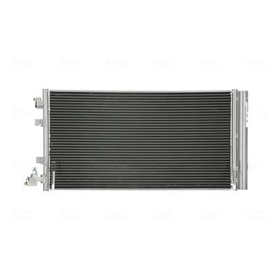 A/C condensator (met droger, (EN) additional fitting elements) past: RENAULT FLUENCE, GRAND SCENIC III, MEGANE, MEGANE III, SCENIC III 1.4-2.0D 11.08-
