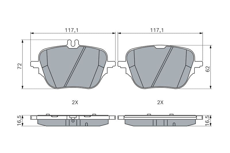 Remblokken set Achter , past: MERCEDES C T-MODEL (S206), C (W206), CLE (A236), CLE (C236), E ALL-TERRAIN (S214), E T-MODEL (S214), E (W214), GLC (C254), GLC (X254), S (V223) 1.5H-4.0H 09.20-