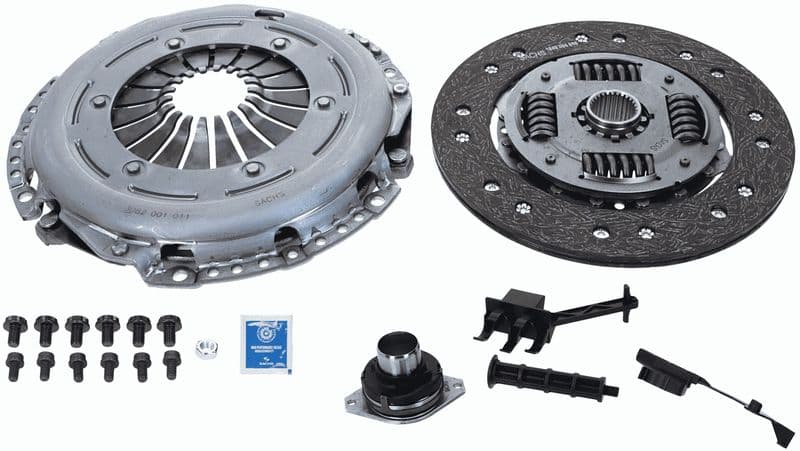 Zelfstellende koppelingskit met lager (met bouten: ja, 240mm) past: AUDI A4 ALLROAD B8, A4 B8, A5, A6 C7, Q5 1.8-2.8 10.07-09.18