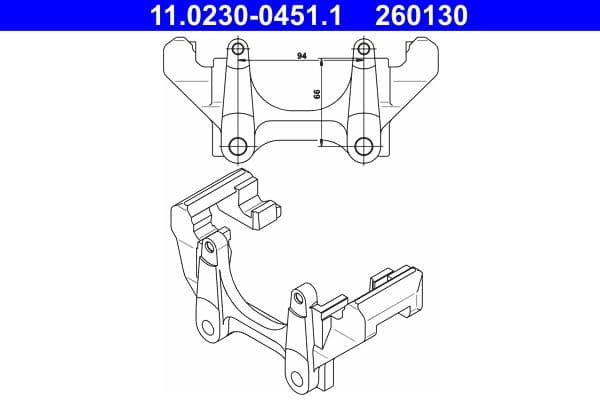 Remklauw juk Voor Links/Rechts past: AUDI A3, A6 C5, TT  SEAT IBIZA III, IBIZA IV, IBIZA IV SC, IBIZA IV ST, LEON, TOLEDO II  SKODA SUPERB I  VW BORA, BORA I, GOLF IV 1.0-3.2 08.96-06.17
