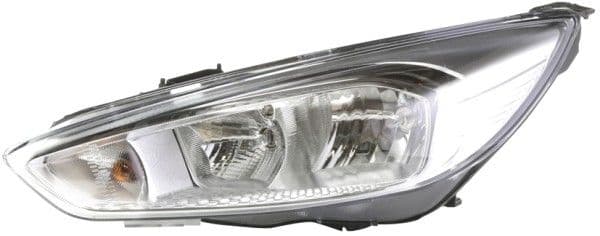 Koplamp Links (H1/H7/PY21W/W5W, met motor, met gloeilamp, kleur invoegen: verchroomd) past: FORD FOCUS III 10.14-02.20