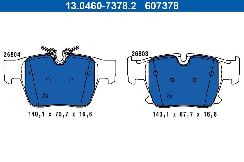 Remblokken set Achter ((EN) for electric vehicles  (EN) for hybrid vehicles), past: BMW 1 (E88), 5 (G60, G90, G68), 5 (G61, G99), 7 (G70), X3 (G45) 2.0-Electric 12.07-