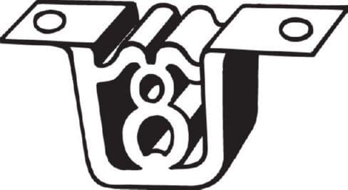 Uitlaatsysteem hanger past: BMW 3 (E36), 8 (E31) 1.6-5.6 01.90-12.99