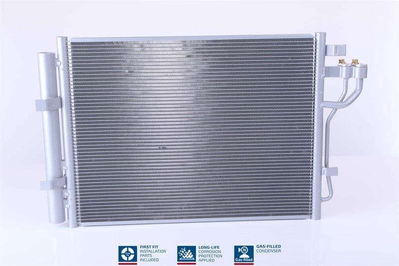 A/C condensator (met droger, (EN) additional fitting elements) past: HYUNDAI I10 II 1.0/1.0LPG/1.2 08.13-