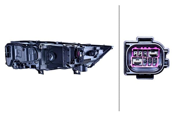 Koplamp Links (LED/PWY24W, met motor, met gloeilamp) past: AUDI Q7 4M 06.19-