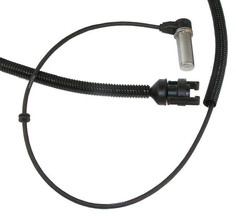 ABS-sensor Achter/Voor Links/Rechts (hoekig, 1960mm, 2pin, met mouw) past: MAN CLA, E2000, F2000, L2000, LION S INTERCITY, LION´S CITY, M 2000 L, M 2000 M, M90, ND, NL, SG, TGA, TGL I, TGL II, TGM I