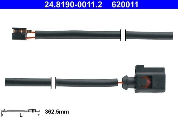 Sensor remblokslijtage Voor (hoeveelheid per verpakking: 2pcs) past: AUDI Q7 3.0-6.0D 03.06-08.15