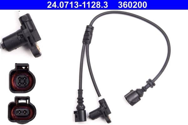 ABS-sensor Voor Links past: FORD GALAXY I  SEAT ALHAMBRA  VW SHARAN 1.8-2.8 03.95-03.10