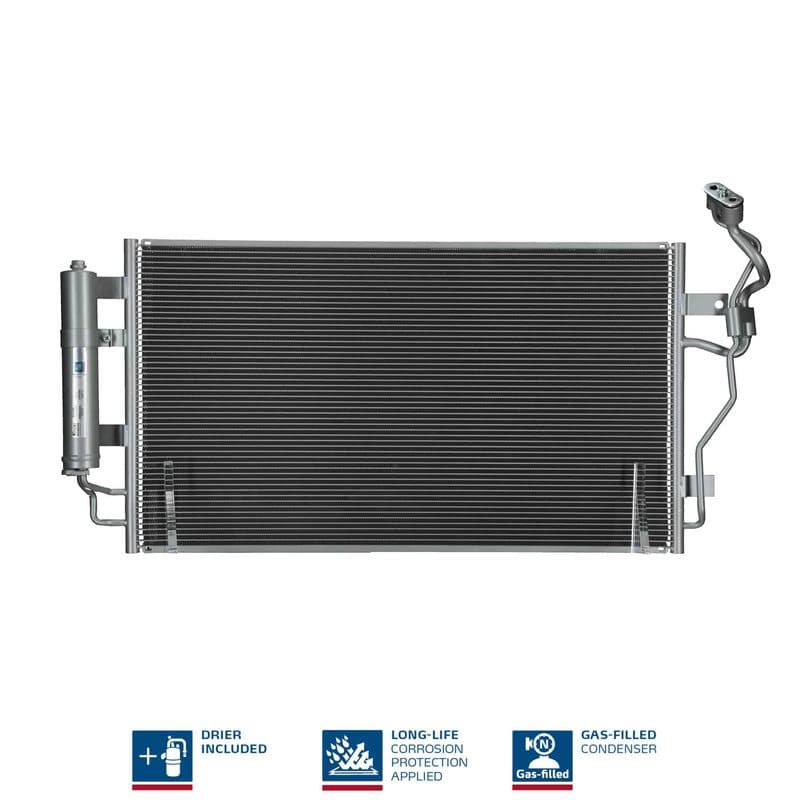 A/C condensator (met droger) past: NISSAN LEAF Electric 08.17-