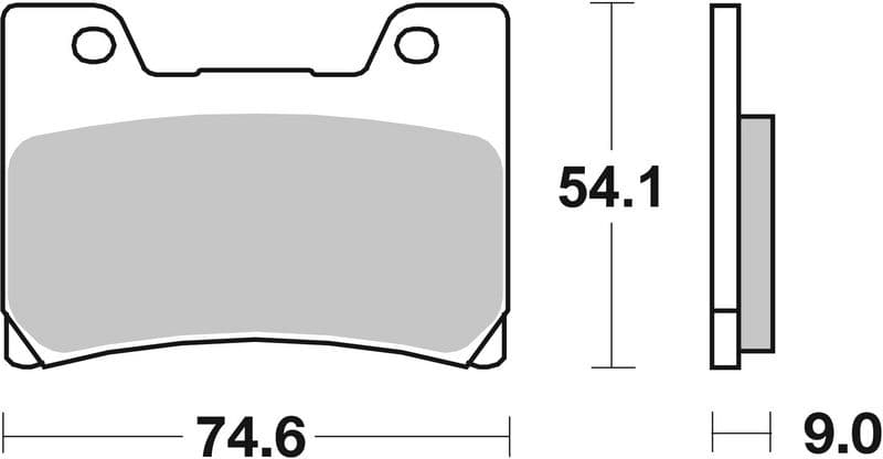 Brake pads Voor, beoogd gebruik: route, materiaal: keramisch / koolstof-9, 54,1x74,6x9mm past: YAMAHA FZR, YZF 600/1000 1989-2001