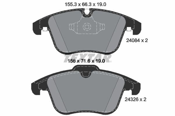 Remblokken set Voor , past: JAGUAR S-TYPE II, XF I, XF SPORTBRAKE, XJ, XK II 2.0-5.0 01.99-12.15