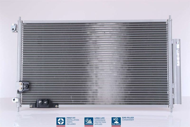 A/C condensator (met droger, (EN) additional fitting elements) past: HONDA ACCORD VII 2.2D 01.04-05.08
