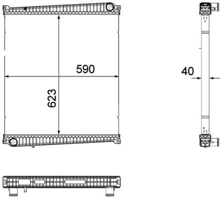 Motorradiator ((en) without frame) past: RVI MASCOTT  RENAULT MASTER PRO DXi3-ZD3A604 05.04-12.13