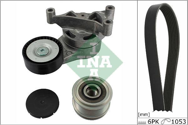 V-snaren set (met rollen) past: AUDI A1, A3, TT  SEAT ALHAMBRA, ALTEA, ALTEA XL, LEON, TOLEDO II, TOLEDO III  SKODA OCTAVIA I, OCTAVIA II  VW BORA, BORA I, CADDY III, EOS 1.4-2.0LPG 09.95-12.17