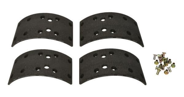 Brake shoe lining Achter/Voor (304x120. basis) past: MERCEDES LK/LN2 01.84-12.98