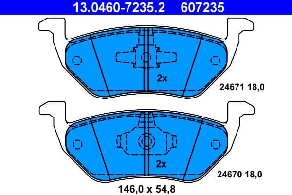Remblokken set Achter , past: FORD MAVERICK  FORD USA ESCAPE  MAZDA TRIBUTE 2.0/2.3/3.0 09.00-