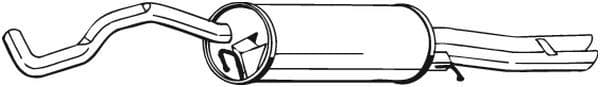 Uitlaatsysteem achterste geluiddemper past: AUDI A4 B5 1.8 01.95-09.01