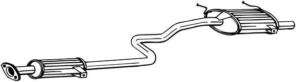 Uitlaatsysteem achterste geluiddemper past: SUZUKI SWIFT, SWIFT II 1.0/1.3 03.89-12.05