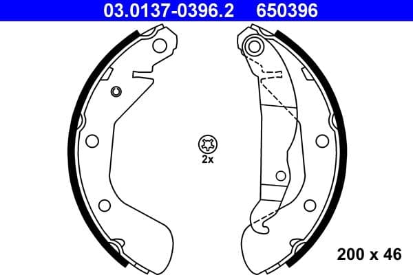 Brake shoe set