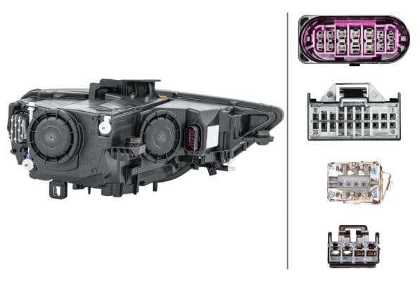 Koplamp Links (D3S/LED/PSY24W, elektrisch, met motor, kleur invoegen: dark) past: AUDI A3 8V, Saloon 04.12-06.16