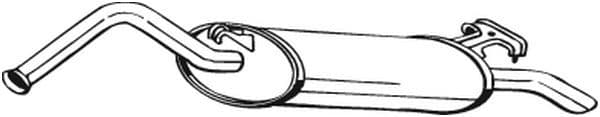 Uitlaatsysteem achterste geluiddemper past: AUDI 100 C3, 100 C4 2.2/2.3 08.84-07.94
